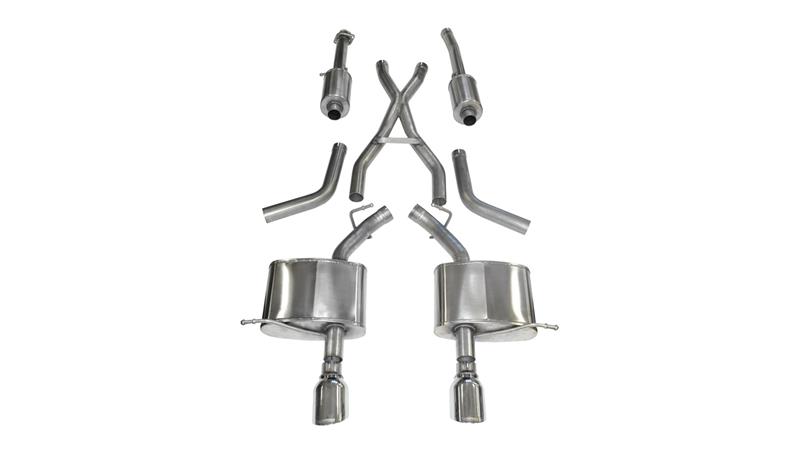 Dodge Durango Performance Exhaust - Dual Rear - CORSA Performance - Cat-Back Sport - Polished - `11-`24